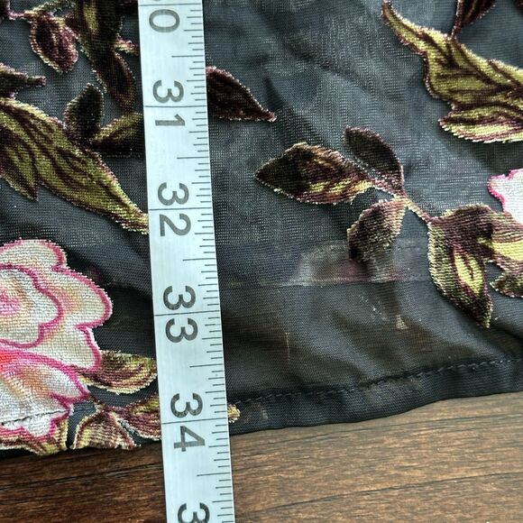 Aratta Silent Journey Viola Burnout Velvet Kimono Floral Rose Stripe Boho One Sz - Picture 12 of 15